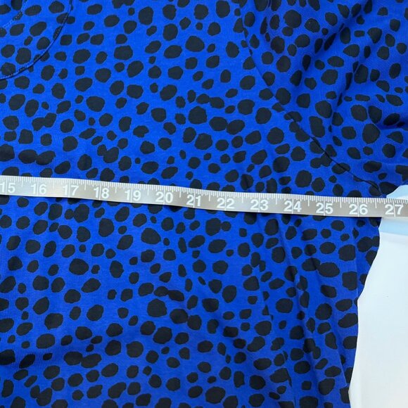 Ruby Rd Favorites Blue & Black 3/4 sleeve top - Picture 9 of 11